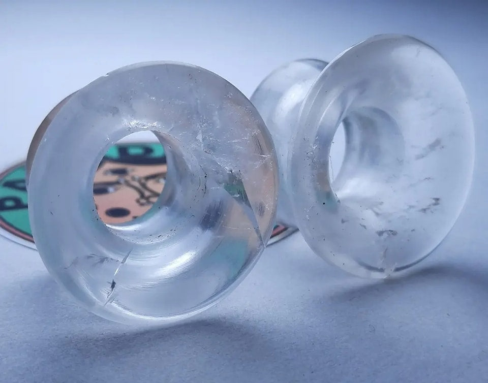 Orejeras de cuarzo cristal 16mm
