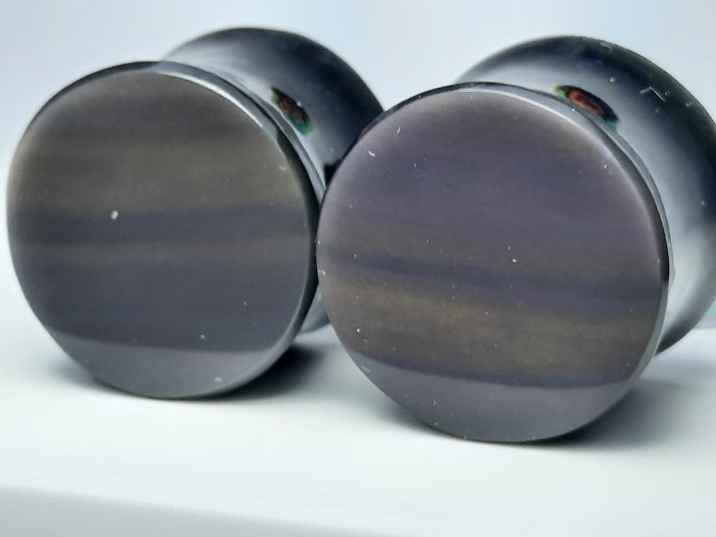Plugs de obsidiana arcoíris 14mm listas para envío