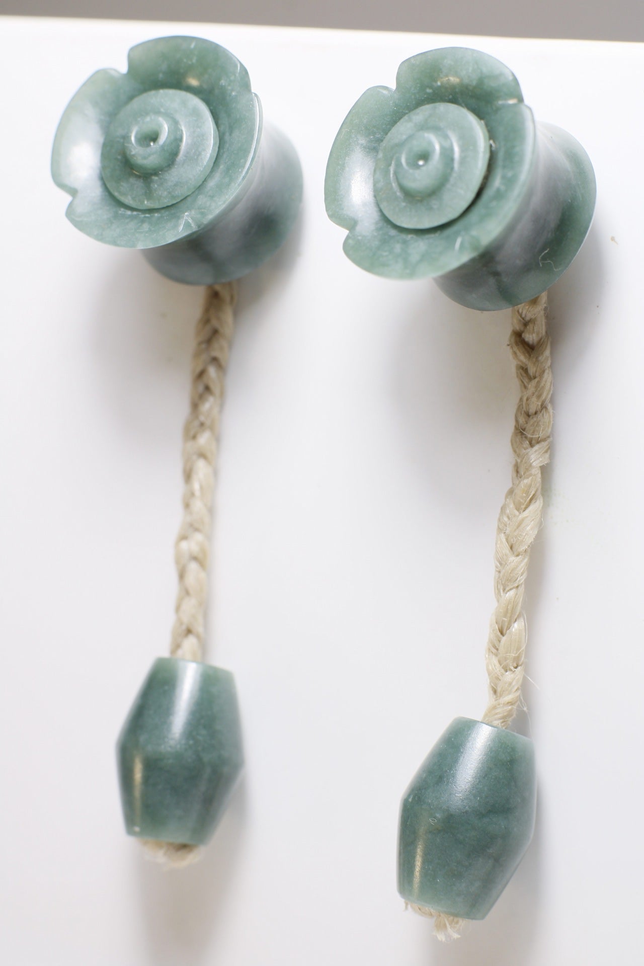 Calakmul-style blue jade Mayan plugs - Made to order