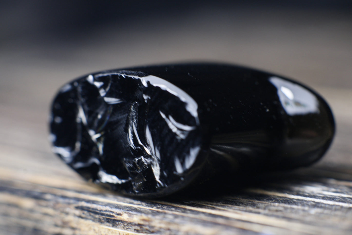 Bezote ovalado de obsidiana con cara natural - Mandar a fabricar