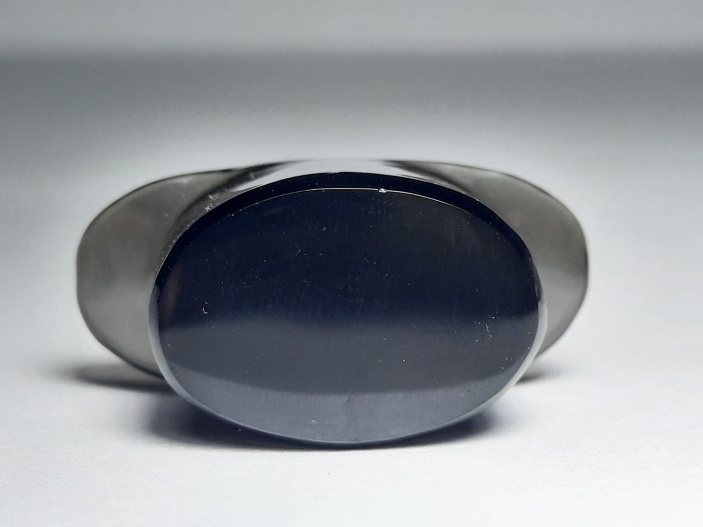 Black Obsidian Oval labret - Made to order