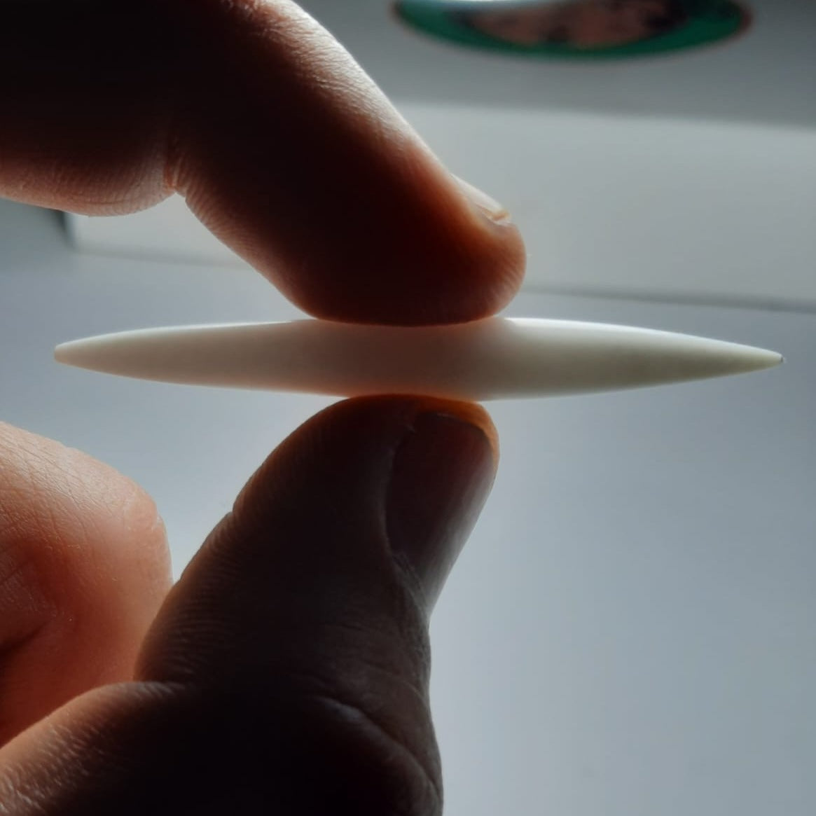 Septum spike in white delrin - Made to order
