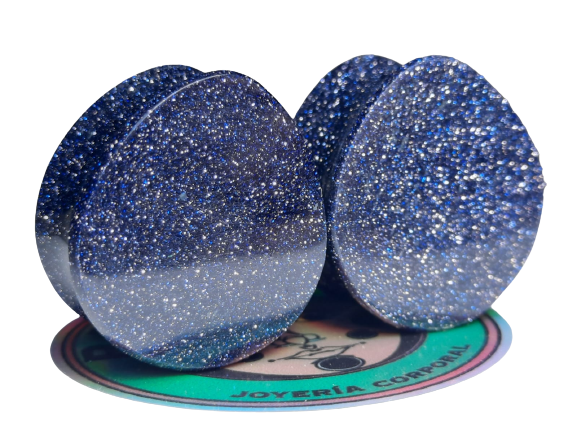 Blue goldstone teardrops - Made to order