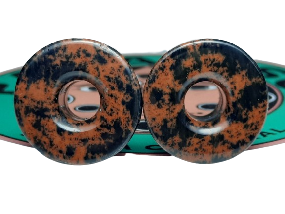 Mahogany Obsidian Earmuffs - Have Crafted