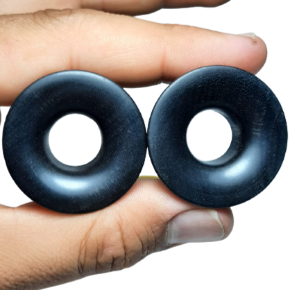 Orejeras de ébano 28mm - Listas para envío