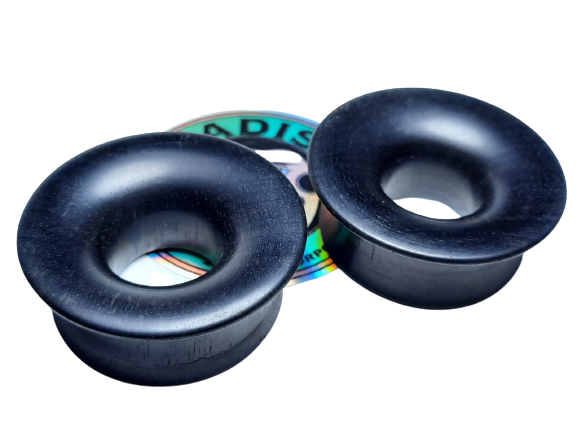 Gabon ebony ear studs - Order to manufacture