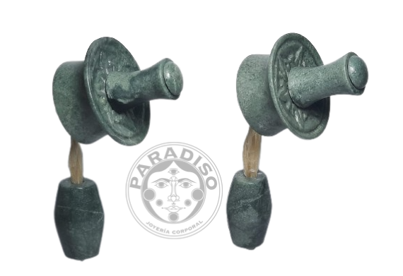 Mayan jade earmuffs from Guatemala - Order to be made