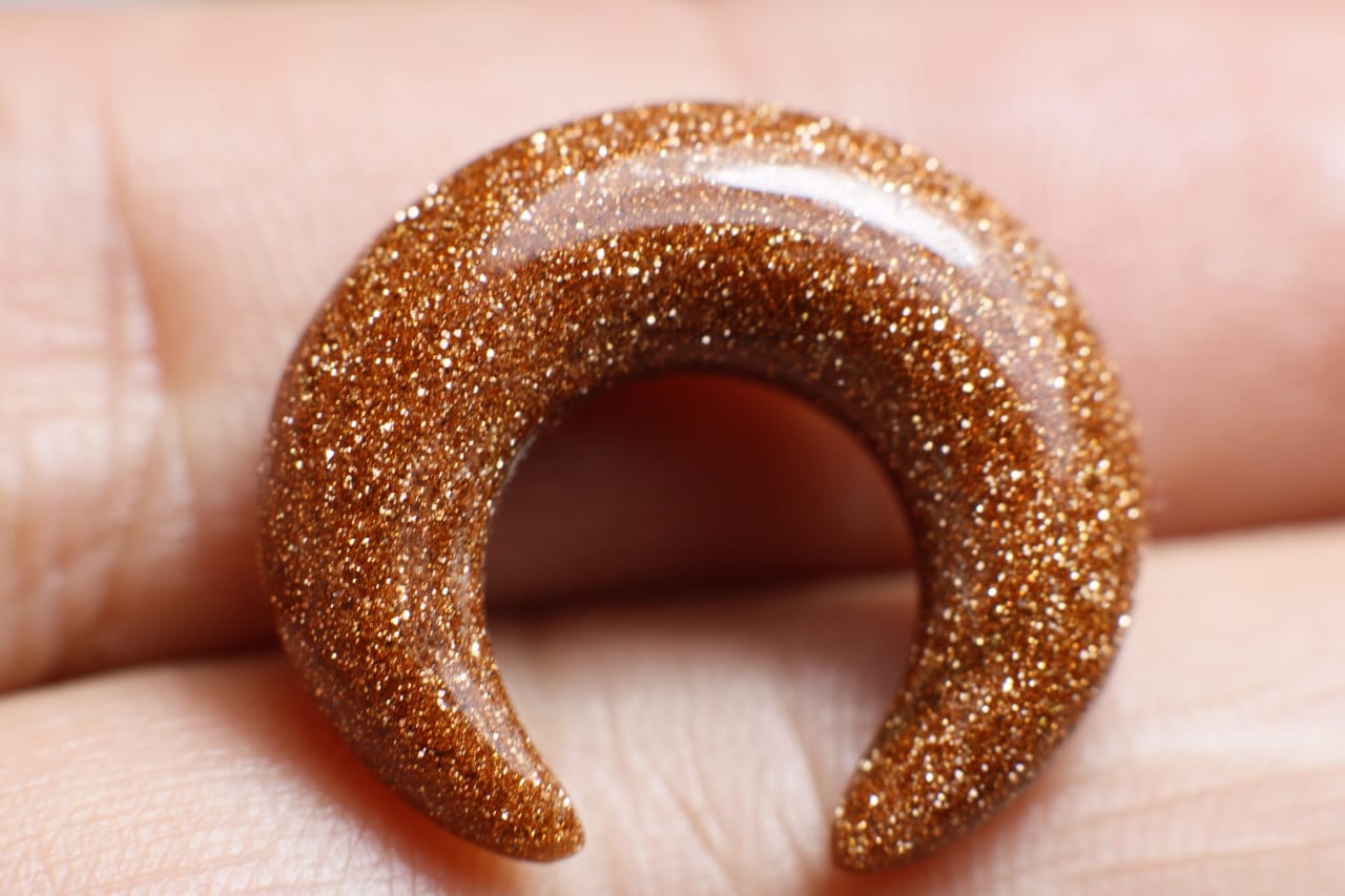 Septum pincher gold glass 7mm - Ready to ship