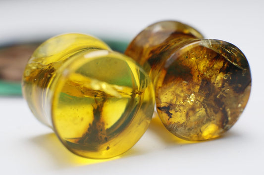 Chiapas Amber Plugs 10mm - Ready to ship