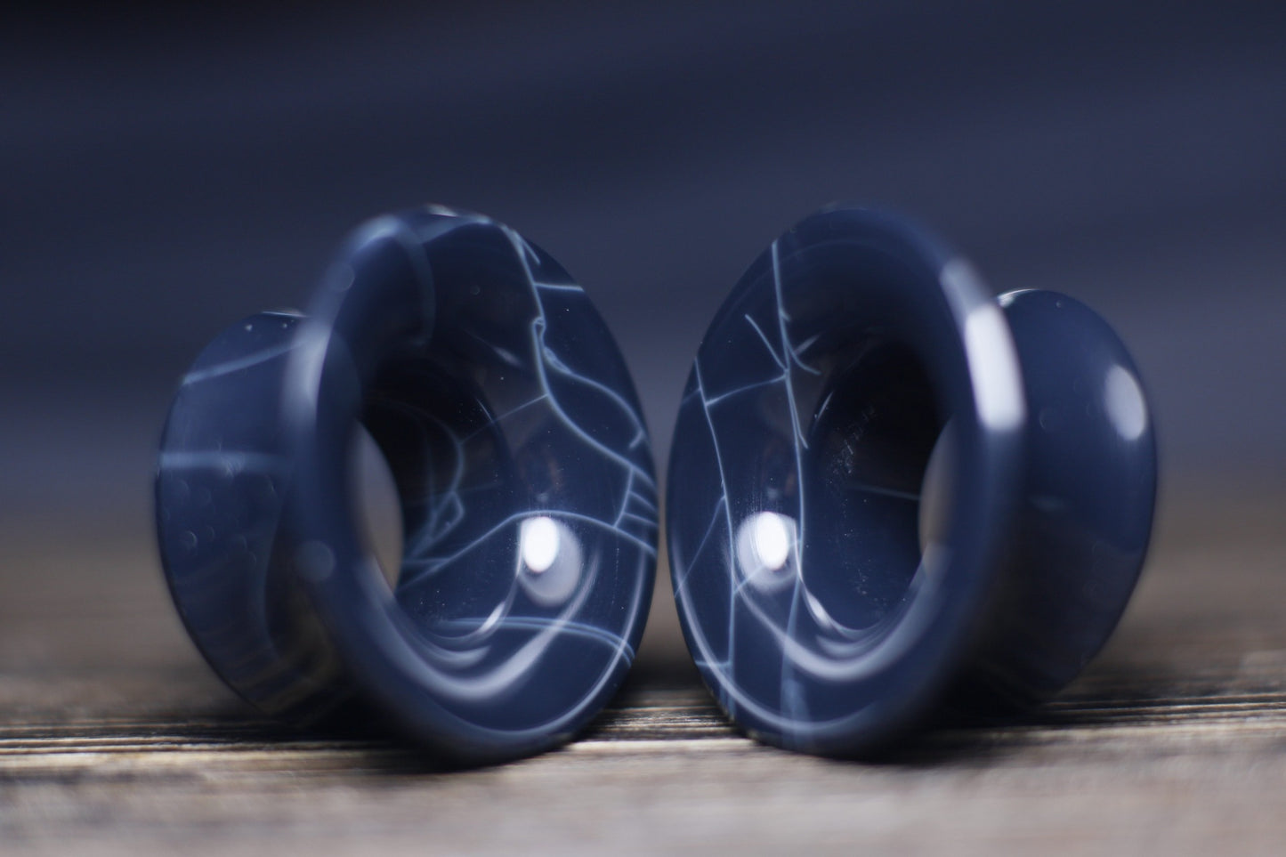 Spiderweb obsidian mayan flare plugs - Made to order