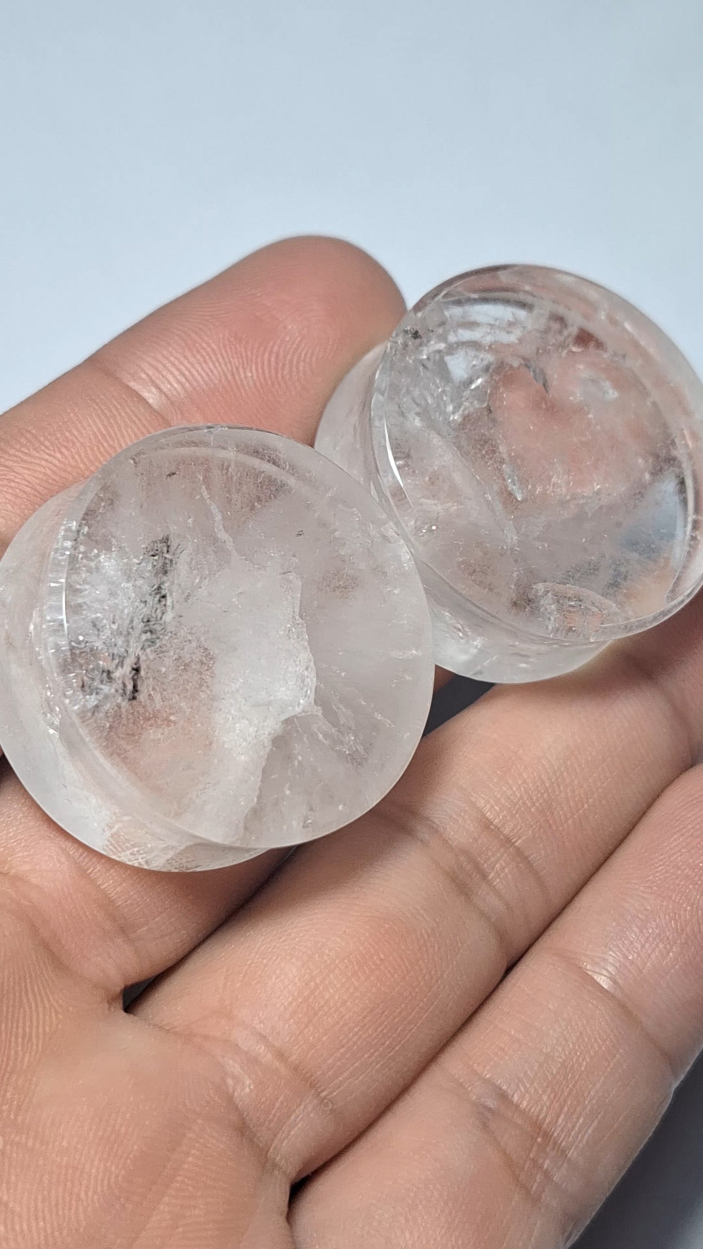 Plugs de cuarzo cristal en 30mm - Listas para envío