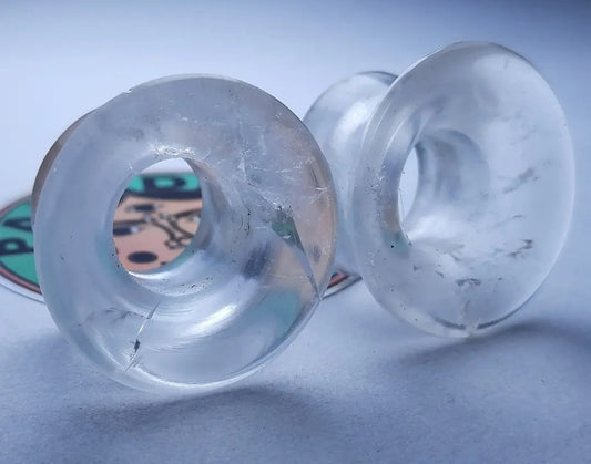 Orejeras de cuarzo cristal 16mm