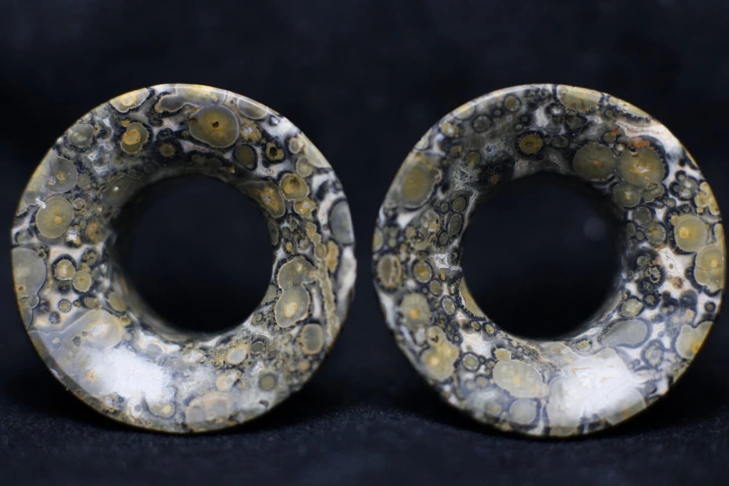  Jaguar chalcedony mayan flare plugs  - Made to order