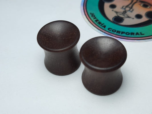 Plugs concavos de madera 10mm
