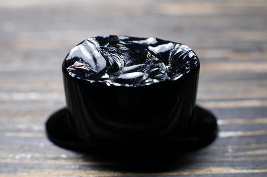 Bezote ovalado de obsidiana con cara natural - Mandar a fabricar