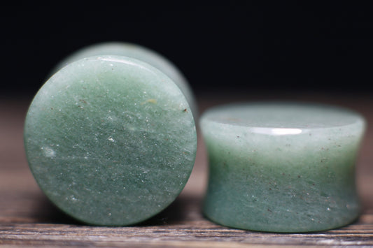 Plugs de cuarzo verde en 20mm - Listas para envío