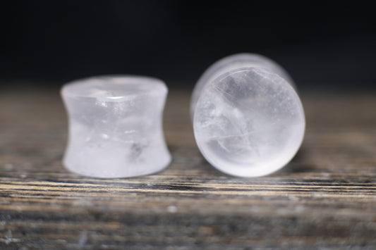 Plugs de cuarzo rosa en 14mm - Listas para envío