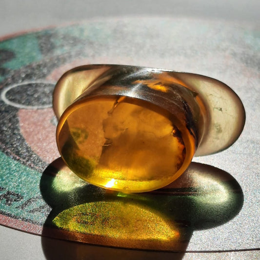 Oval bezote (big labret) of amber from Chiapas - Send to manufacture