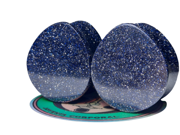 Blue goldstone teardrops - Made to order
