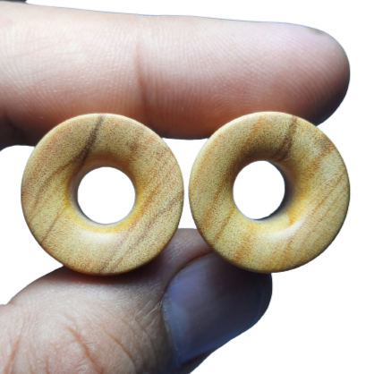 Orejeras de olivo 16mm - Listas para envío