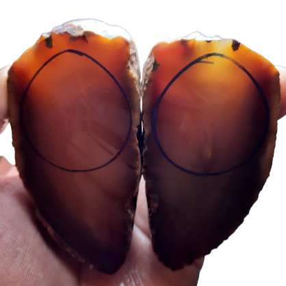 Carnelian agate teardrops for project proposal from 30mm to 34mm - Made to order