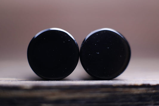 Plugs single flare 13mm de obsidiana negra - Mandar a fabricar